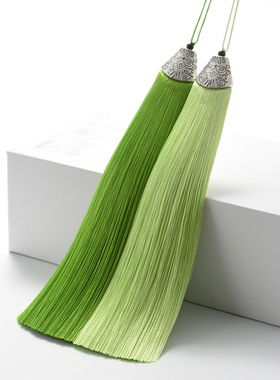 流苏穗子柔软顺滑人造丝diy陶笛长笛吊穗中国风挂件长款16cm红色