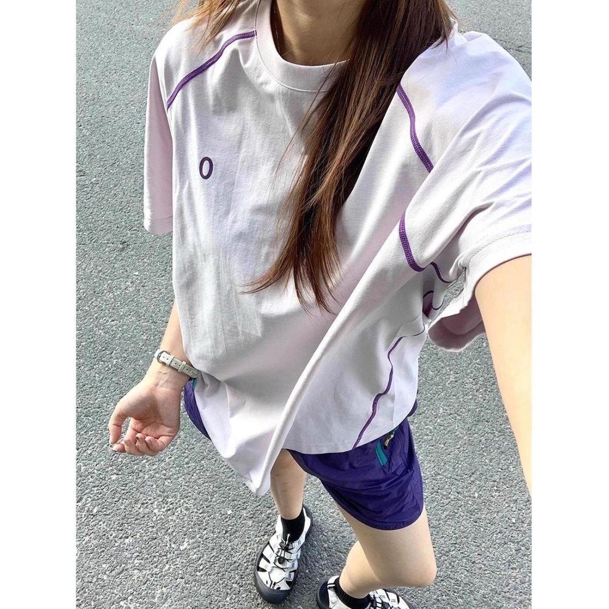 芥末绿山系速干t恤男女夏美式多巴胺运动短袖户外登山羽毛球骑行