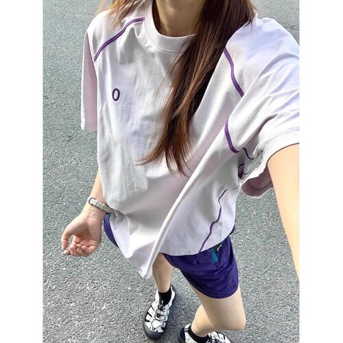 速干t恤男女夏美式多巴胺