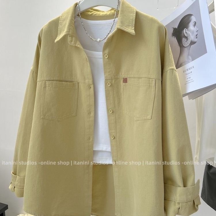 长袖工装衬衣大码外套女秋