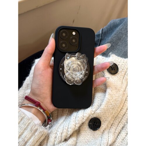iPhone可爱猫咪磁吸支架手机壳