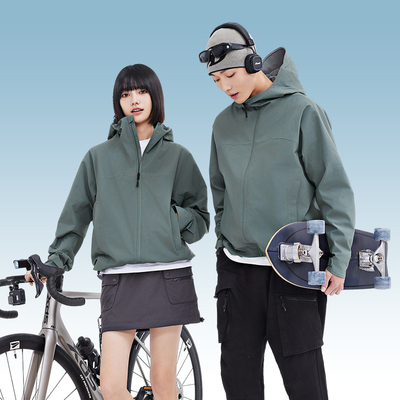 33000ft单层冲锋衣男女款防风防暴雨透湿耐磨春秋户外徒步登山服