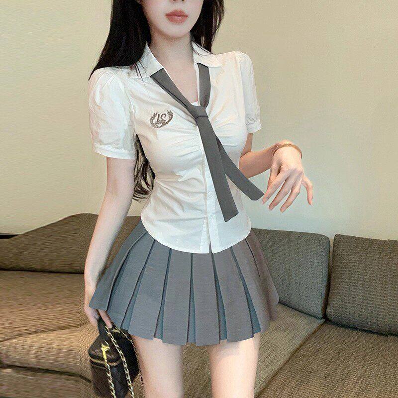 减龄柔式足浴技师工作服新款性感足疗白衬衫jk空姐制服气质套装女