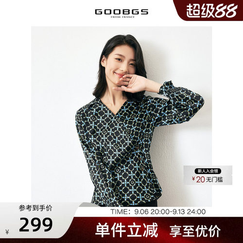 GOOBGS谷邦花色印花长袖衬衫