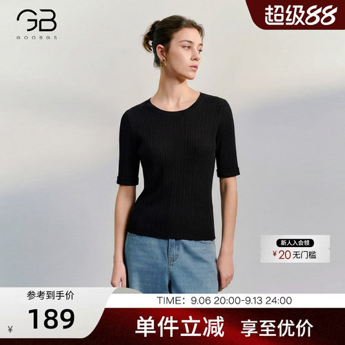 GOOBGS谷邦短袖套头毛衫