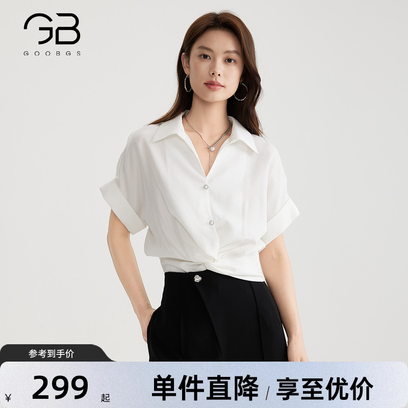 短袖衬衫女2025夏季新款时尚气质