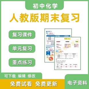 2024秋季人教版化学初中期末复习专项九年级上册九年级下册期末专题单元复习练习测试电子版PPT课件word资料