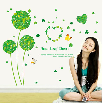 唯美创意婚房客厅电视背景墙贴纸卧室浪漫温馨床头可移除装饰贴画