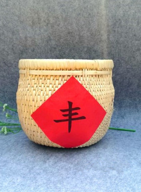 纯手工编织花瓶农家乐装饰柳筐