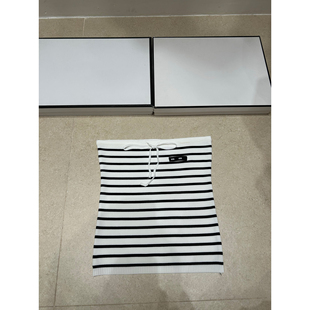 显瘦百搭女上衣 套头背心修身 2026年春夏新款 针织字母条纹抹胸无袖