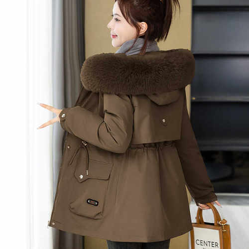 大码2025新款中长棉衣韩版宽松