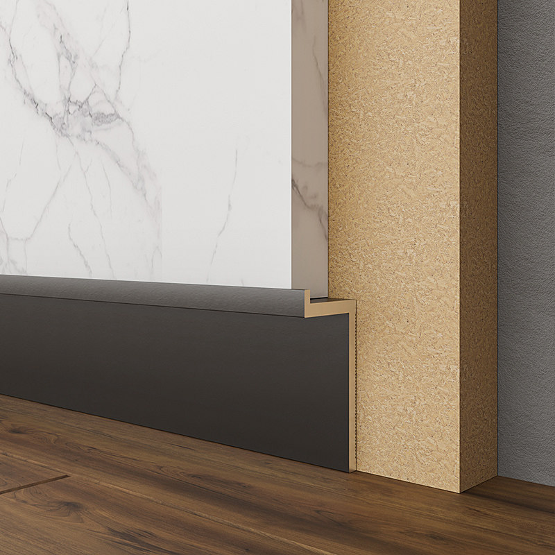 持雍金属踢脚线暗装地脚线地角线板材收口瓷砖收边墙面贴隐藏边条