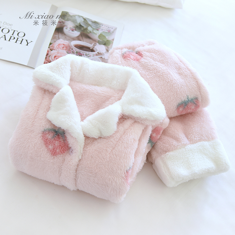 米筱米可爱贵妃绒秋冬保暖家居服