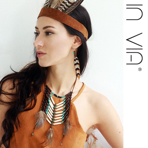 Аксессуар, этническое ожерелье, ретро свитер, стиль бохо, этнический стиль