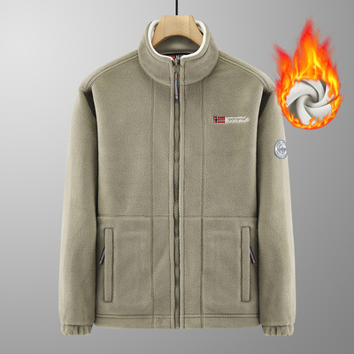 玟若挪威订单功能性户外防寒秋冬男士加厚摇粒绒保暖立领夹克外套