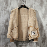 日系挂拍男装冬季新款皮毛一体加绒加厚外套Z2880-P240大码，女装短外套，电商D308