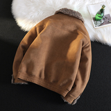 冬季男装大码皮毛一体加绒加厚外套DSD308-Z8808-P265，女装短外套，电商D308