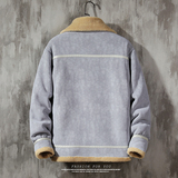 日系挂拍冬季皮毛一体男加绒加厚外套Z1929-P260大码，女装短外套，电商D308