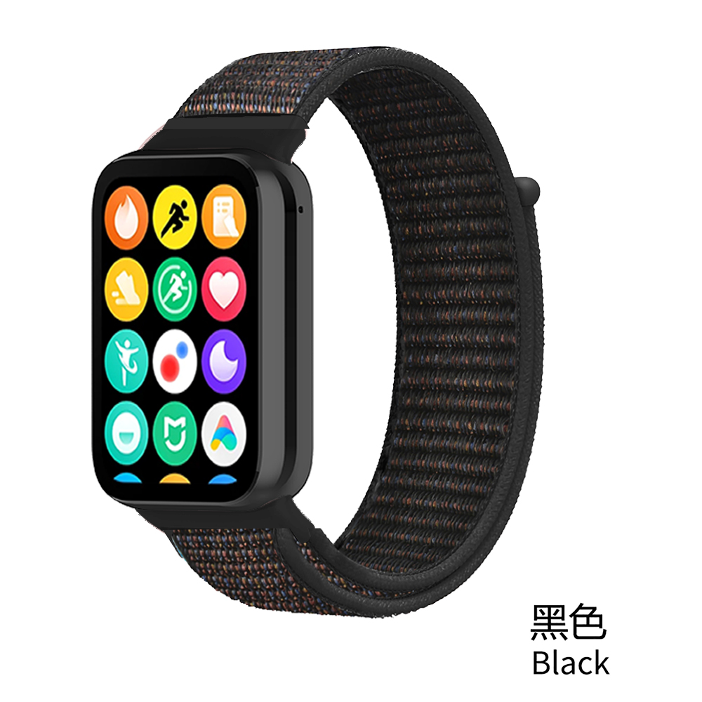 适用小米9pro手表表带8pro腕带运动红米watch4/5手表带男透气八九代夏天高级感女新款磁吸尼龙编织替换通用
