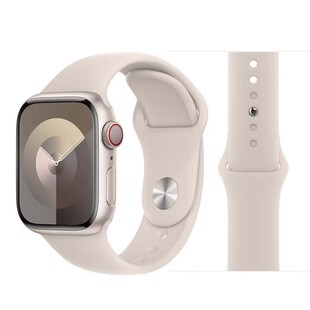 适用苹果iwatch10/9手表带液态硅胶S8高级S7腕带女applewatch11表带S6男SE2运动S5透气ultra2智能s11配件S10