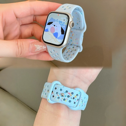 适用applewatchS11苹果手表液态硅胶9表带腕带iwatch8运动表带7/6/5/SE代苹果手表S10新色表带男女款腕带潮