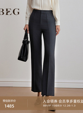 【商场同款】BEG欧碧倩2025秋职业正装通勤西装小直筒裤10503059