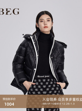 OBEG欧碧倩冬运动风白鹅绒短款高克重羽绒服外套10444072