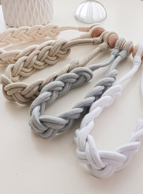 Magnetic Tieback半麻花窗帘绑带磁吸窗帘扣捆绑大穗流苏绳子简约