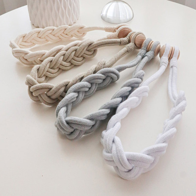 半麻花窗帘绑带磁吸窗帘扣