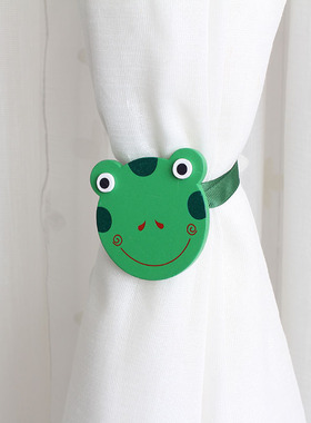 青蛙frog tieback magnet卡通窗帘窗纱磁铁扣绑带绑绳儿童 一对装