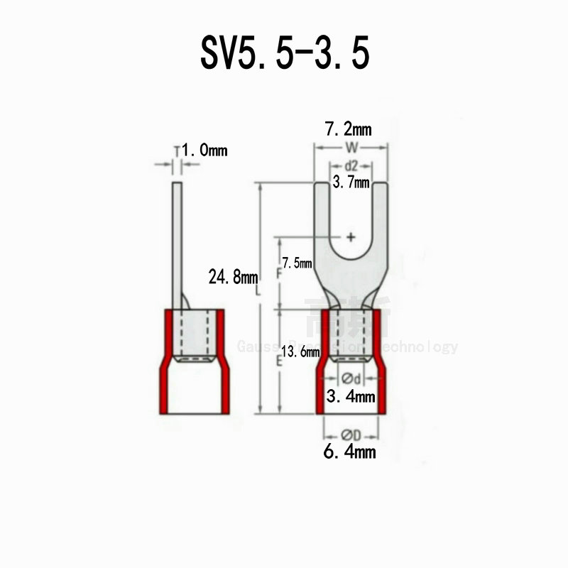 电源线接线端子U型紫铜铜鼻