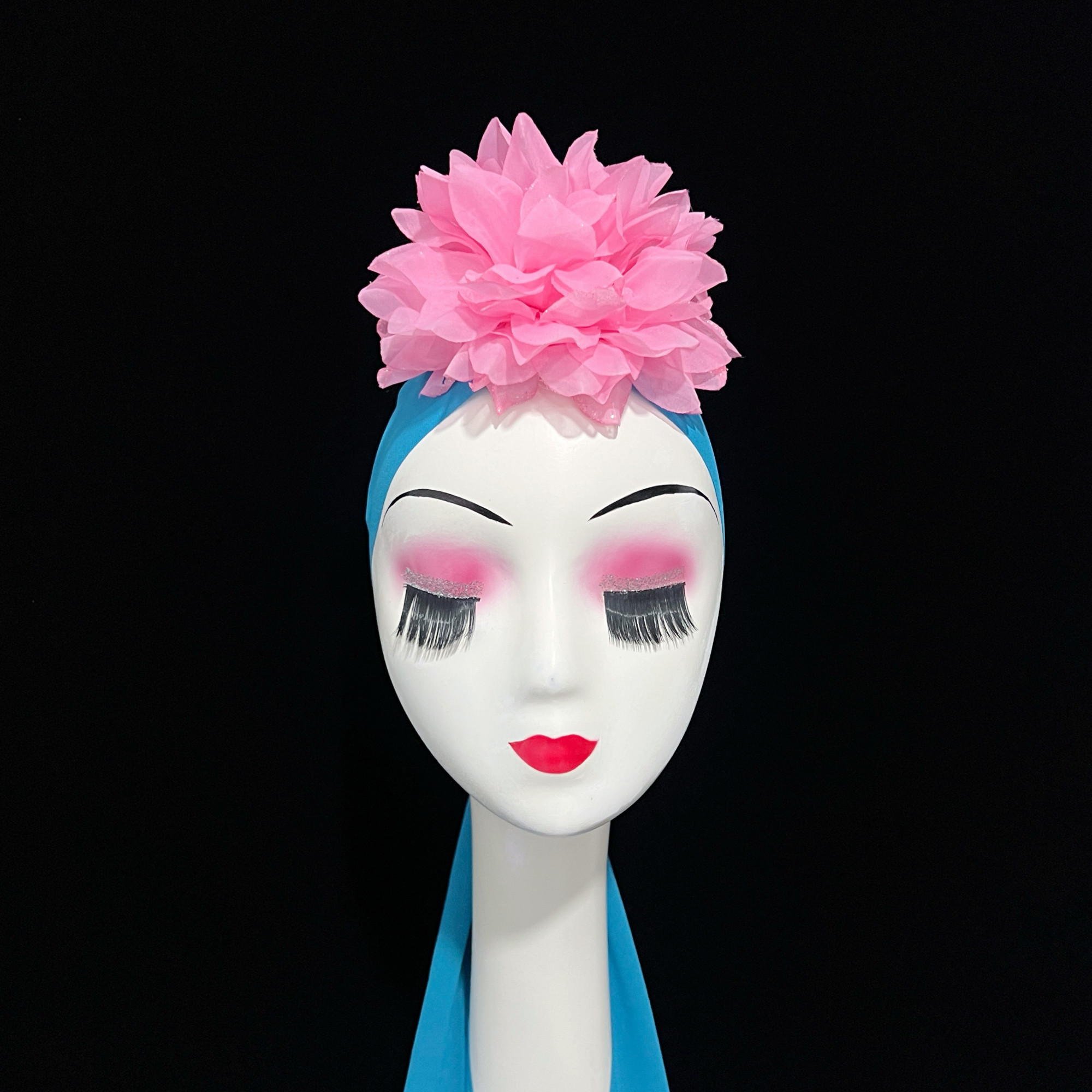 安徽花鼓灯说兰花丝带头饰胶州秧歌艺考舞台表演演出头饰头花定制