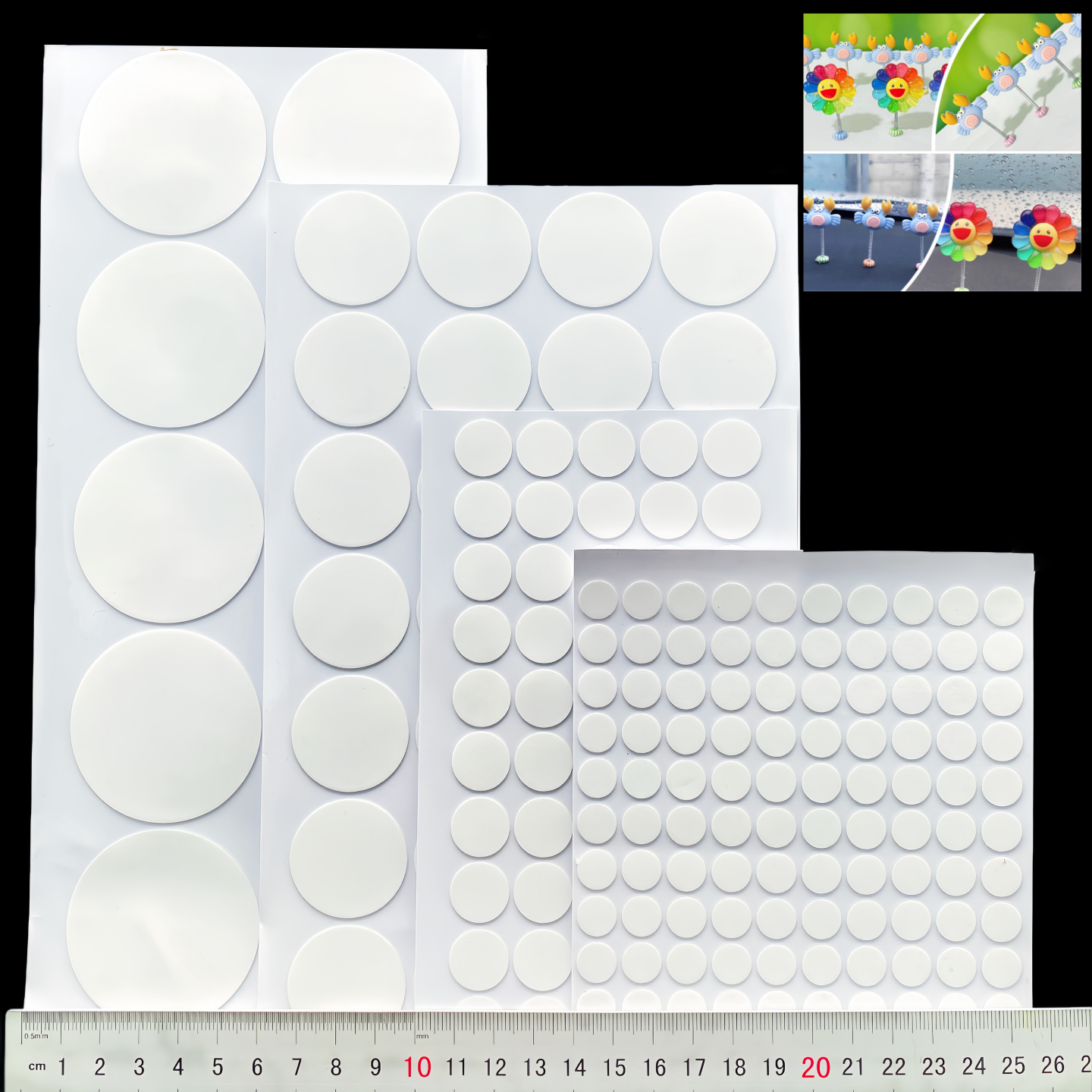 双面胶 透明无痕胶亚克力树脂贴片背胶diy手工饰品胶 车载圆点胶