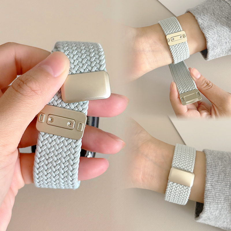 编织尼龙回环磁吸金属iwatch表带