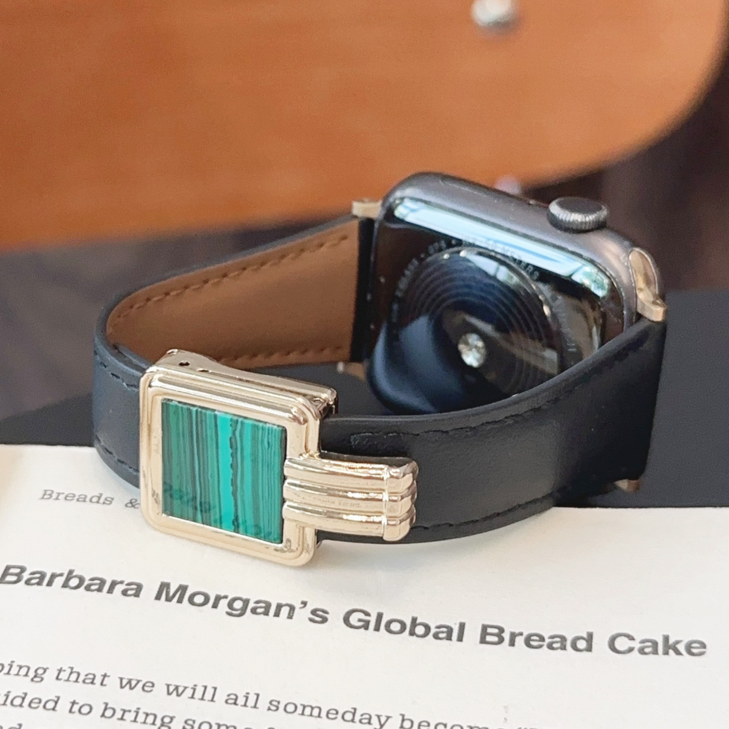 复古皮革金属磁吸适用iwatch表带