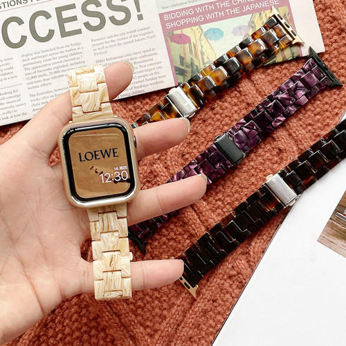 葡萄琥珀适用iwatch表带树脂小众