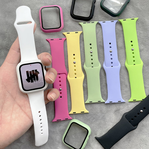 硅胶单色适用iwatch表带保护壳