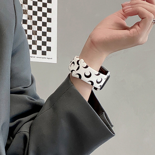 watch苹果手表7 月亮硅胶表带iwatch6代小众适用apple