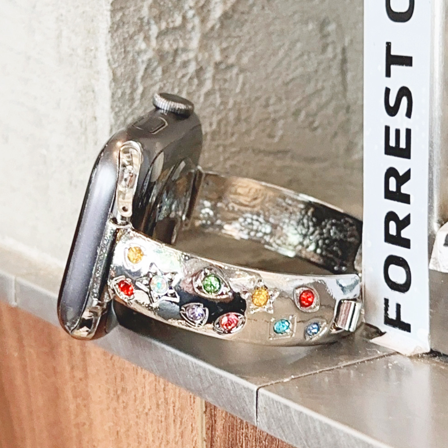 彩色韩系星球金属手镯S10适用iwatch表带SE苹果S11手表applewatch