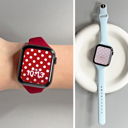 斜纹小蛮腰硅胶适用iwatch表带