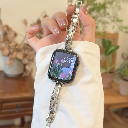 荆棘花镂空链条适用iwatch表带