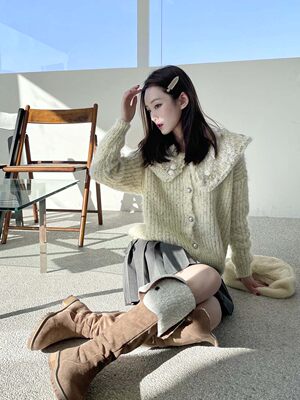 手工针织冬季毛衣甜美