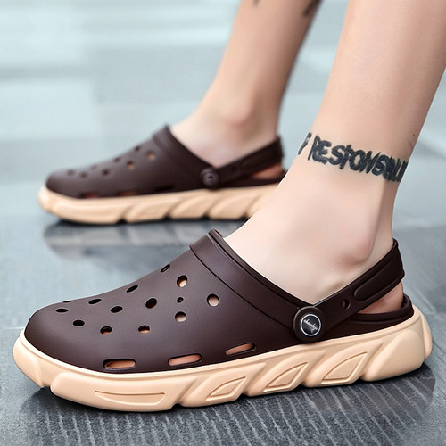 越南橡胶沙滩洞洞鞋男透气花园鞋