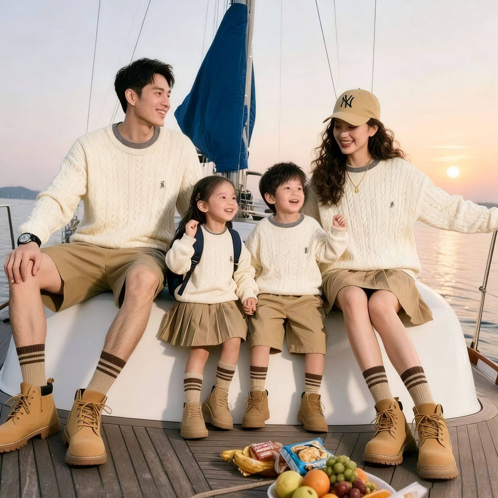 高级感亲子装2025潮秋冬毛衣一家三口小月龄母子针织衫男女童外套,童装/婴儿装/亲子装,亲子装/亲子时装,淘宝优惠券,粉丝福利购,淘宝优惠卷