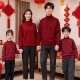 新年母子母女装 秋冬季 高领毛衣保暖一家三口四口打底衫 网红亲子装