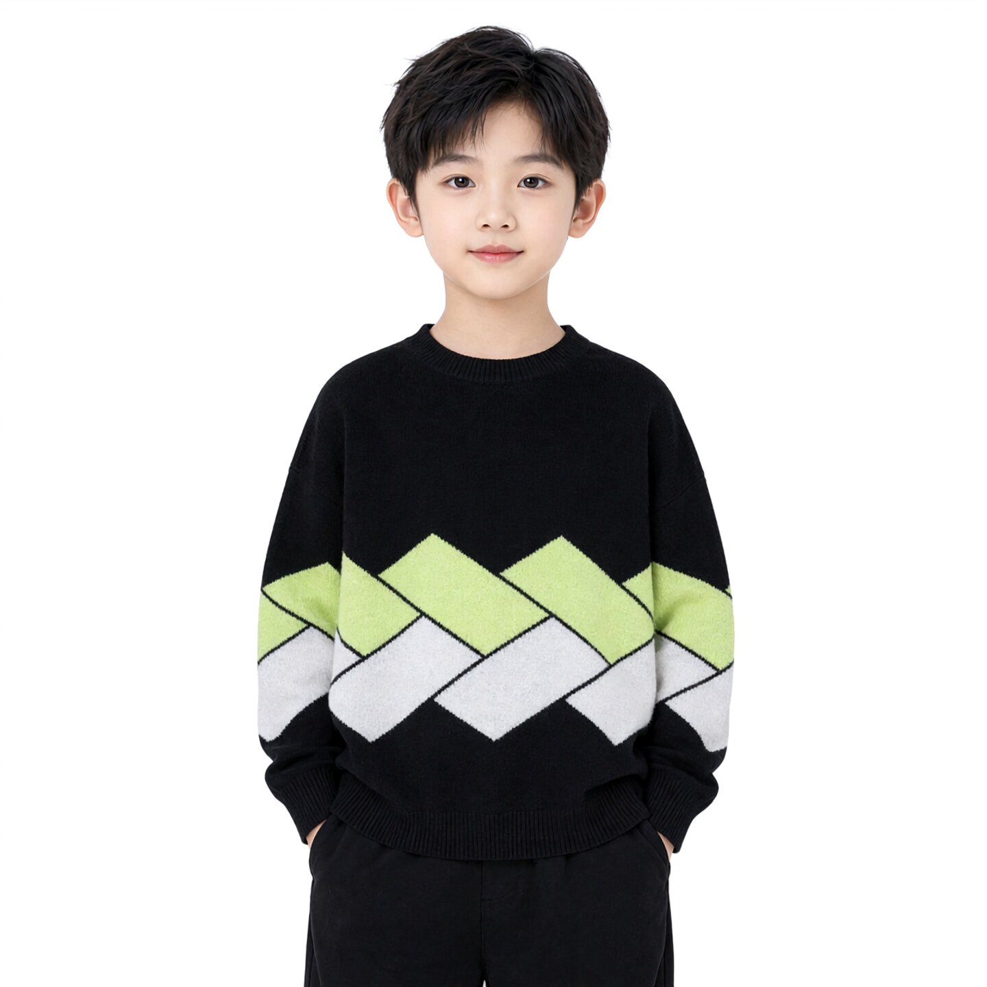abckids童装春秋季新品男童保暖圆领毛衫毛衣针织衫 F332304114图片