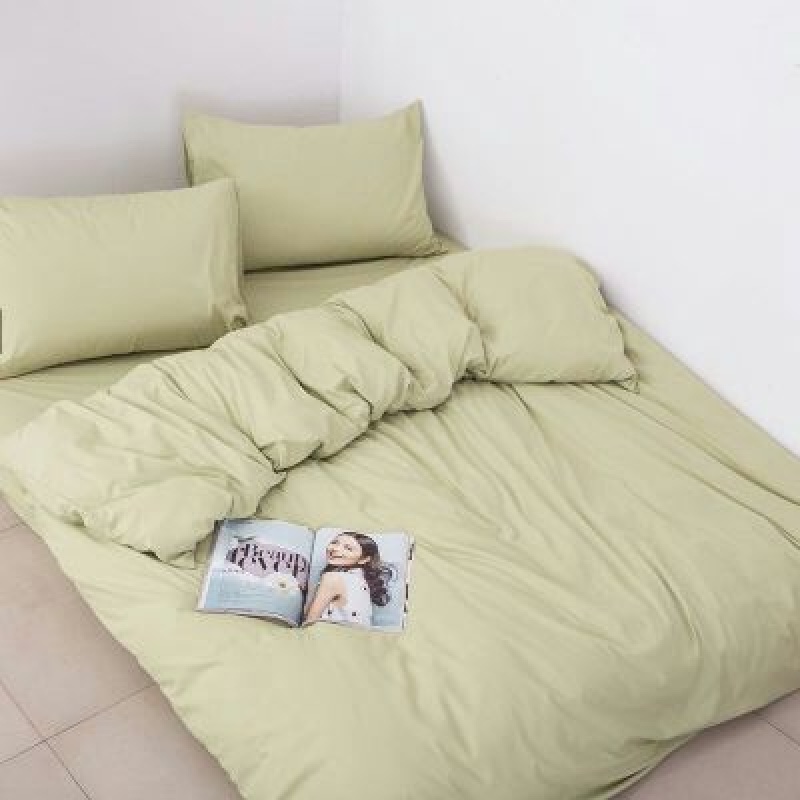 老顾客一定来！纯色四件套纯棉床单被套简约全棉4三件套裸睡柔软