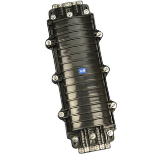 杰路驰黑亮加厚光缆接续盒12/24/36/48/72/96/144/288芯二进二出大D型卧式光纤接头盒防水熔接包厂家直销