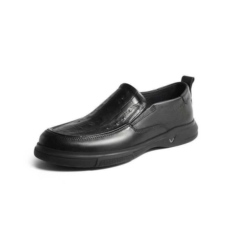 senda森达2023年春款专柜正品软底简约一脚蹬休闲男皮鞋1gc01