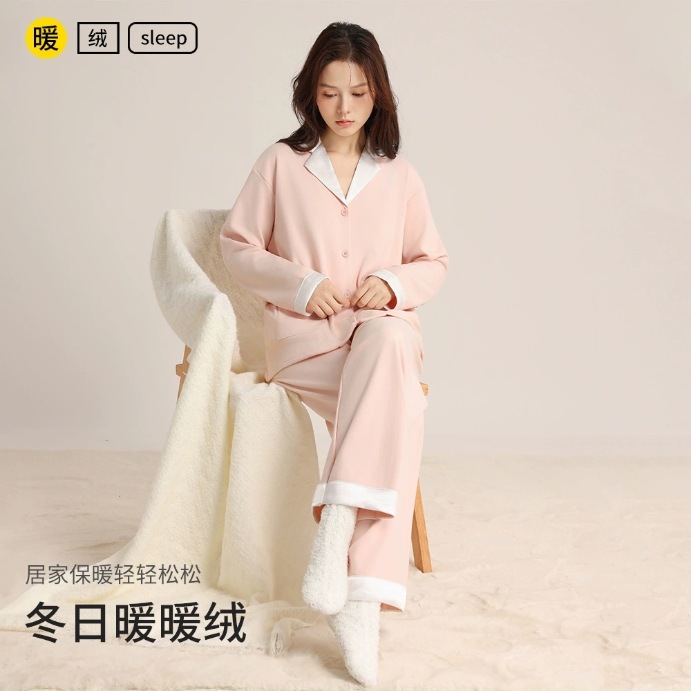 睡衣女士秋冬海岛绒加绒加厚保暖天鹅绒套装2025新款珊瑚绒家居服
